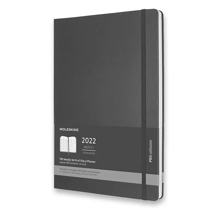 Hlavný obrázok produktu Diář Moleskine 2022 - PRO, tvrdé desky A4, týdenní, vertikální, černý