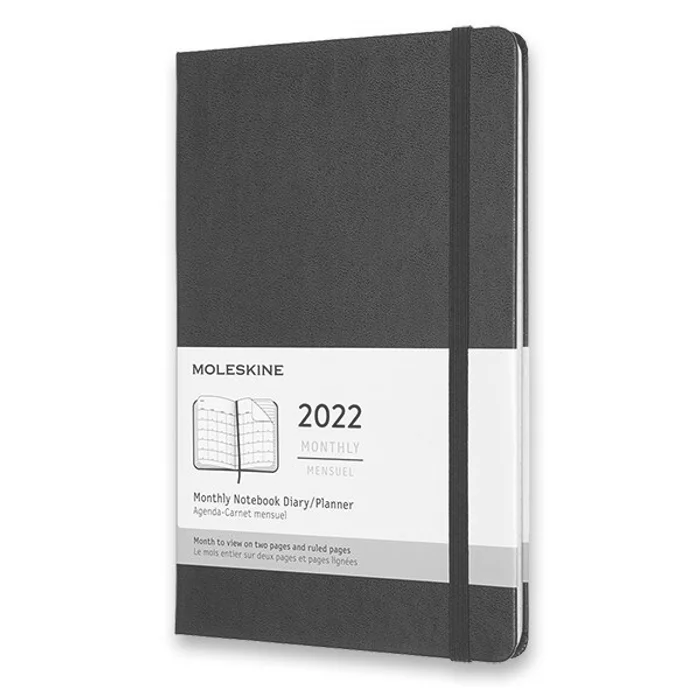 Hlavný obrázok produktu Diář Moleskine 2022 - tvrdé desky L, měsíční, černý