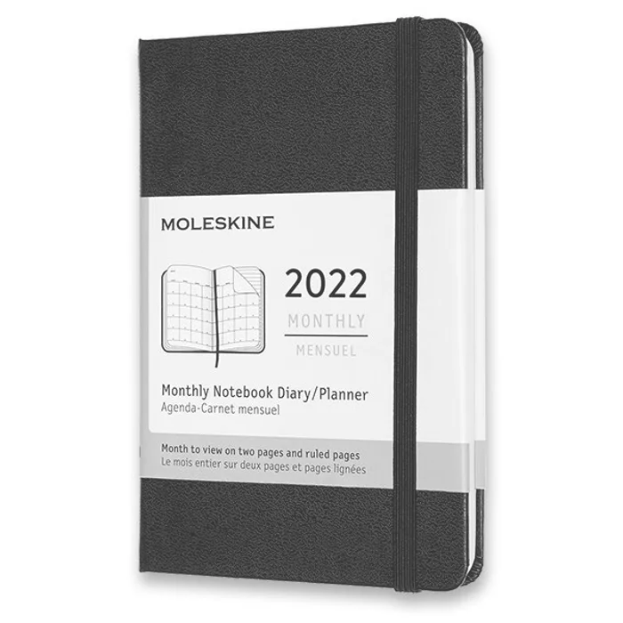 Hlavný obrázok produktu Diář Moleskine 2022 - tvrdé desky S, měsíční, černý