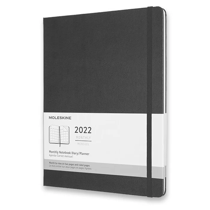 Hlavný obrázok produktu Diář Moleskine 2022 - tvrdé desky XL, měsíční, černý