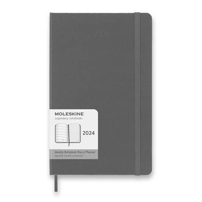 Hlavný obrázok produktu Diář Moleskine 2024 tvrdé desky L, týdenní, výběr barev tm. zelený