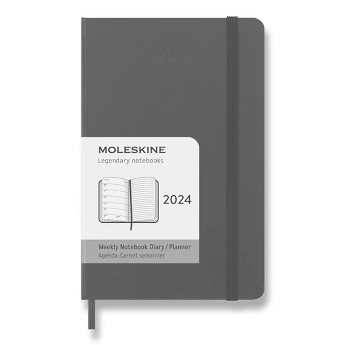 Hlavný obrázok produktu Diář Moleskine 2024 - tvrdé desky S, týdenní, výběr barev vínový