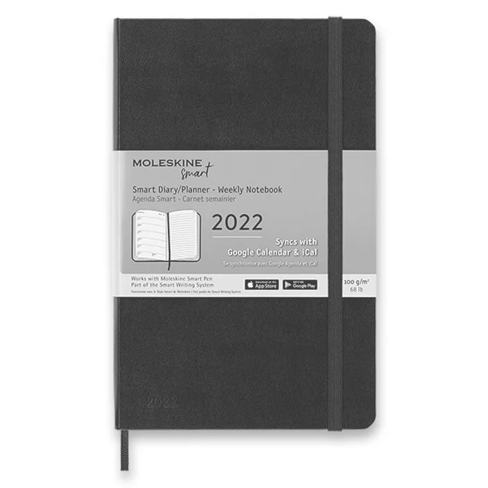 Hlavný obrázok produktu Diář Moleskine Smart Writing 2022 L, týdenní, černý