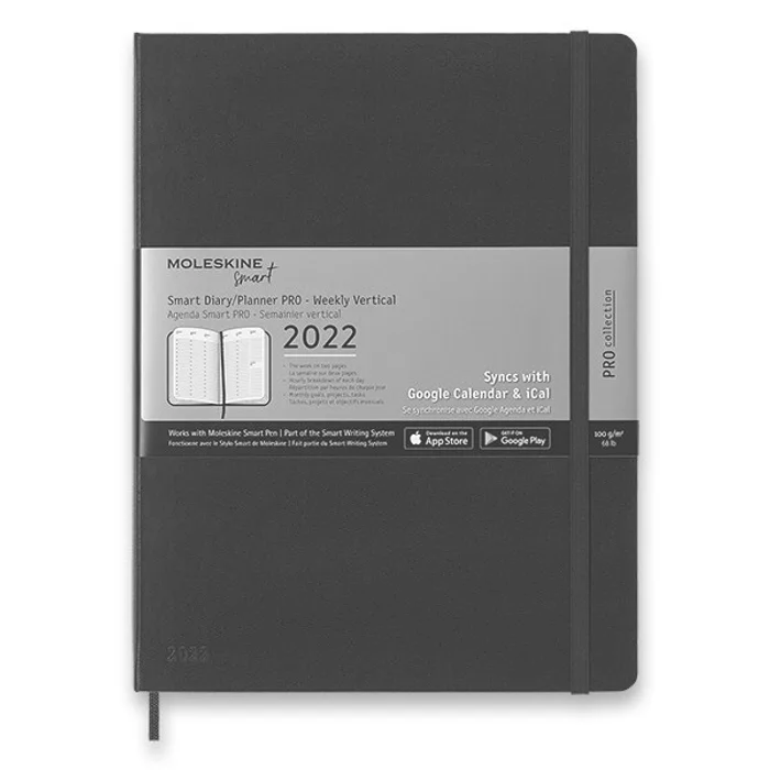 Hlavný obrázok produktu Diář Moleskine Smart Writing 2022 XL, týdenní, černý
