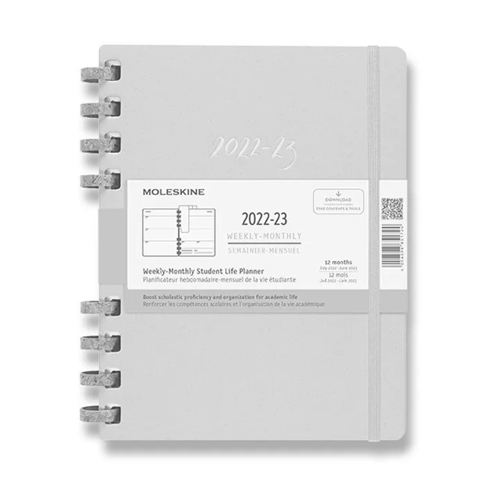 Hlavný obrázok produktu Diář Moleskine Spiral Academic 2022-23, tvrdé desky XL, měsíční/týdenní, světle zelený