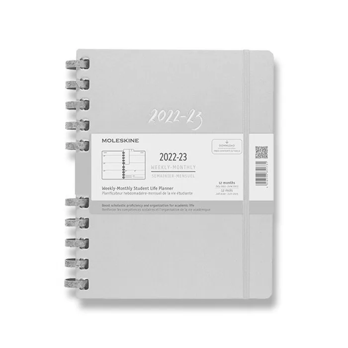 Hlavný obrázok produktu Diář Moleskine Spiral Academic 2022-23, tvrdé desky XXL, měsíční/týdenní, světle zelený