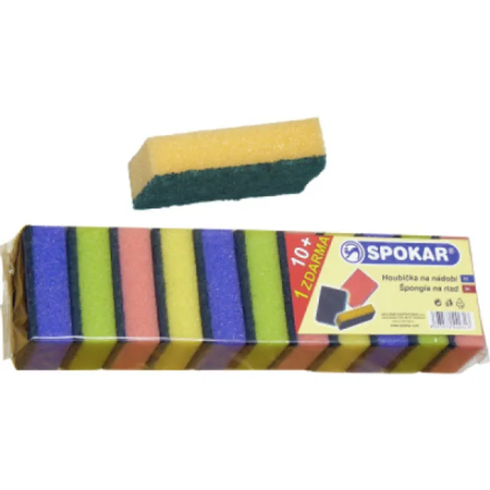 Hlavný obrázok produktu Spokar houbičky na nádobí, balení 10 + 1 ks