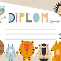 Ďalší obrázok produktu Diplom A4 - Zvieratká