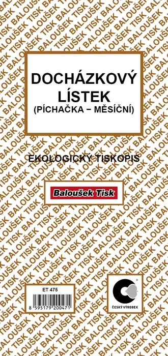 Hlavný obrázok produktu Docházkový list píchačka oboustranná ET475