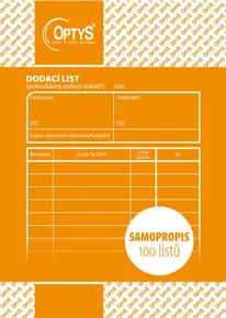 Dodací list A6, samopropisovací, 100 listů 1078