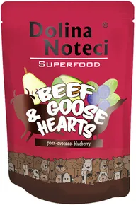 DOLINA NOTECI SUPERFOODS hovädzie a husie srdiečka vrecko pre psov 300 g
