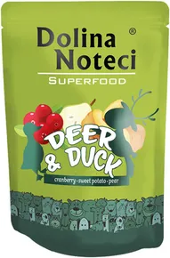 DOLINA NOTECI SUPERFOODS jeleň a kačica vrecko pre psov 300 g
