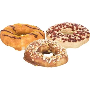 Donuts, byvolie krúžky s príchuťou kačica/treska/kurča [50] , o 10 cm