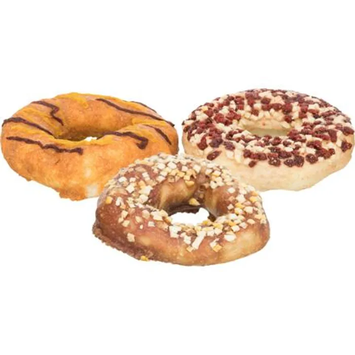 Hlavný obrázok produktu Donuts, buvolí kroužky s příchutí kachna/treska/kuře [50] , o 10 cm