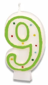 Tortová sviečka – 9 [1 ks]