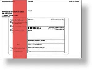 Doručenka červený pruh C5 162 x 217 mm [1 ks]