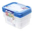 Nádoby na potraviny na mrazenie, 4x0,5 l biela/modrá, ROTHO