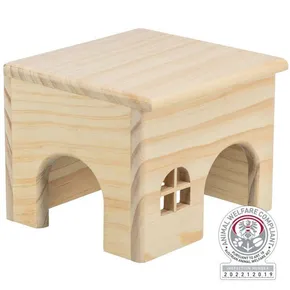 Dr. domček s rovnou strechou pre škrečky 15x12x15cm