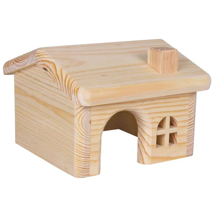 Hlavný obrázok produktu Dř. domek se sedlovou střechou pro myši a křečky 15x11x15cm