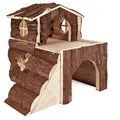 Ďalší obrázok produktu Drevený domček BJORK pre škrečky, 2 miestnosti 31 x 28 x 29 cm