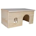 Ďalší obrázok produktu Drevený domček s rovnou strechou pre králiky 40 x 20 x 23 cm