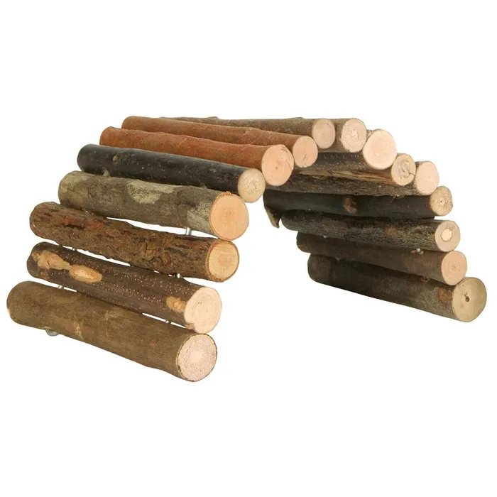 Hlavný obrázok produktu Dřevěný most z kulatých dřívek, pro myši a křečky, 22 x 10 cm