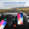 Držiak na mobil do auta, s bezdrôtovým nabíjaním, motorické uchytenie, senzor pohybu, Qi, čierna
