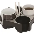 Ďalší obrázok produktu Držák na kelímky "Coffee break", na 4 nápoje, hliník, ALBA