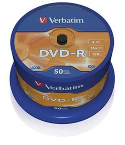 DVD-R 4,7 GB, 16x, AZO, Verbatim, 50-cake