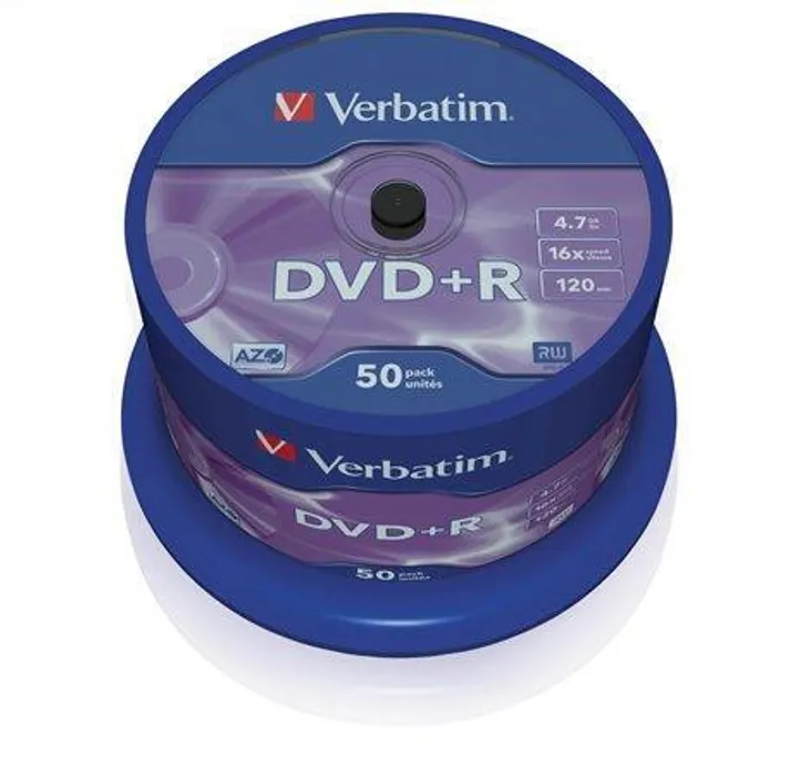 Hlavný obrázok produktu DVD+R 4,7GB, 16x, AZO, Verbatim, 50-cake