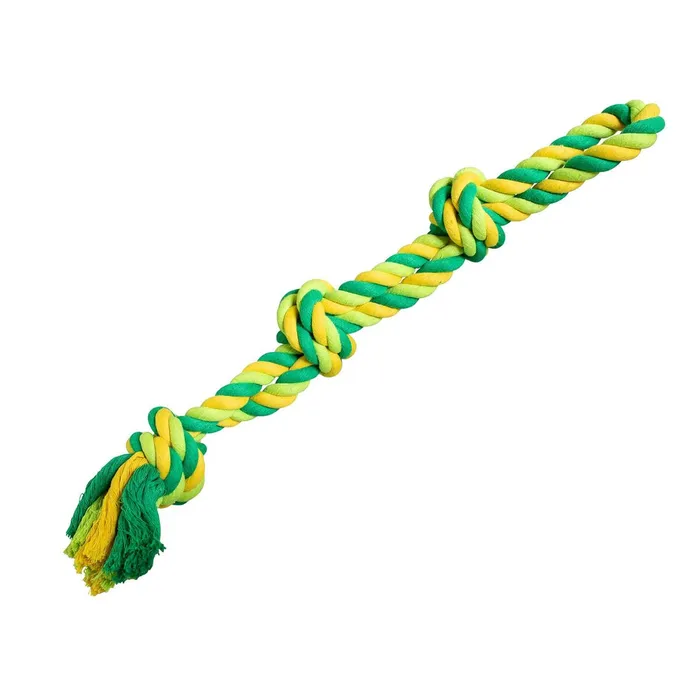 Hlavný obrázok produktu Dvojité lano HipHop bavlněné 3 knoty 60 cm / 450 g limetková, zelená