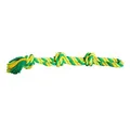 Ďalší obrázok produktu Dvojité lano HipHop bavlnené 3 knôty 60 cm / 450 g limetková, zelená