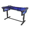 Ďalší obrázok produktu E-blue Herný stôl EGT004BK, 135x78,5cm, 72-91,2cm, RGB podsvietenie, výškovo nastaviteľný, s podložkou pod myš