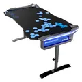 E-blue Herný stôl EGT004BK, 135x78,5cm, 72-91,2cm, RGB podsvietenie, výškovo nastaviteľný, s podložkou pod myš