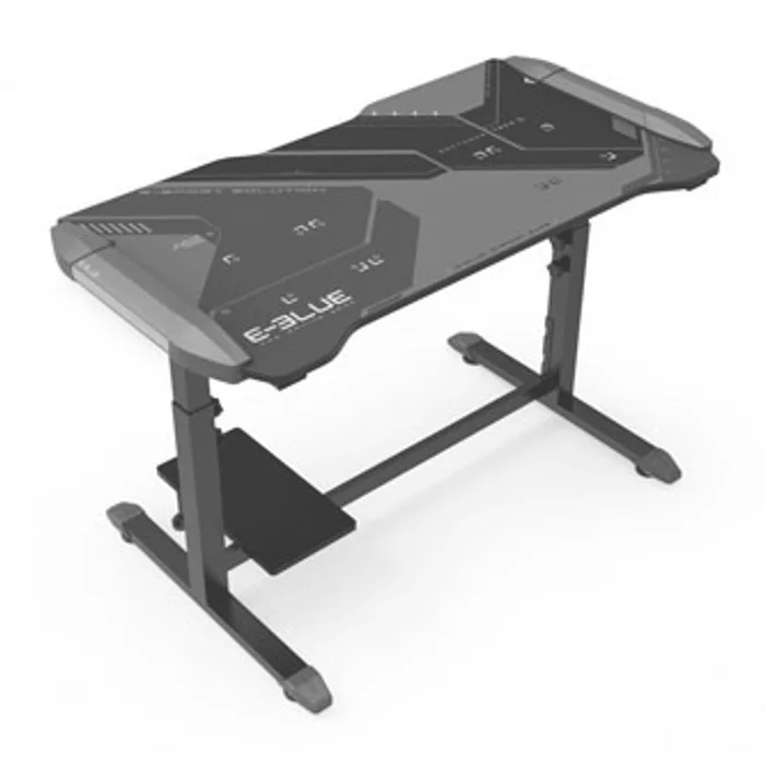 Hlavný obrázok produktu E-Blue Herní stůl EGT574BK, 113cm x 59,5cm, 74-86,8cm, podsvícený, nastavitelná výška