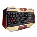 E-blue IRON MAN EKM707, klávesnica US, herná, podsvietené okraje typ drôtová (USB), zlatá