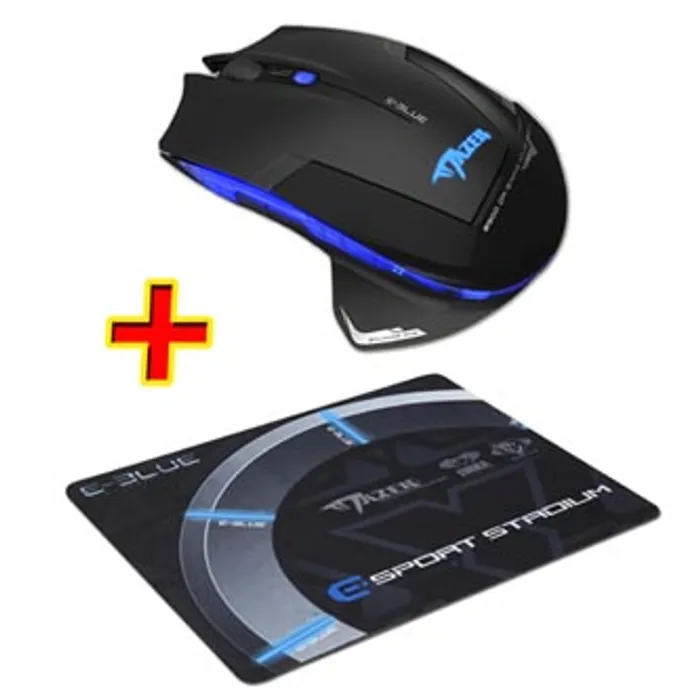 Hlavný obrázok produktu E-Blue Myš Mazer-R, 2500DPI, 2.4 [GHz], optická, 6tl., 1 kolečko, bezdrátová, černá, 2 ks