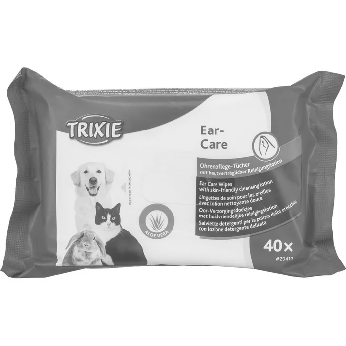 Hlavný obrázok produktu Ear Care, vlhčené ušní ubrousky s Aloe Vera, 40 ks