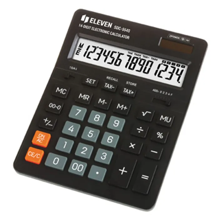 Hlavný obrázok produktu Eleven kalkulačka SDC554S, černá, stolní, čtrnáctimístná, duální napáj, ení