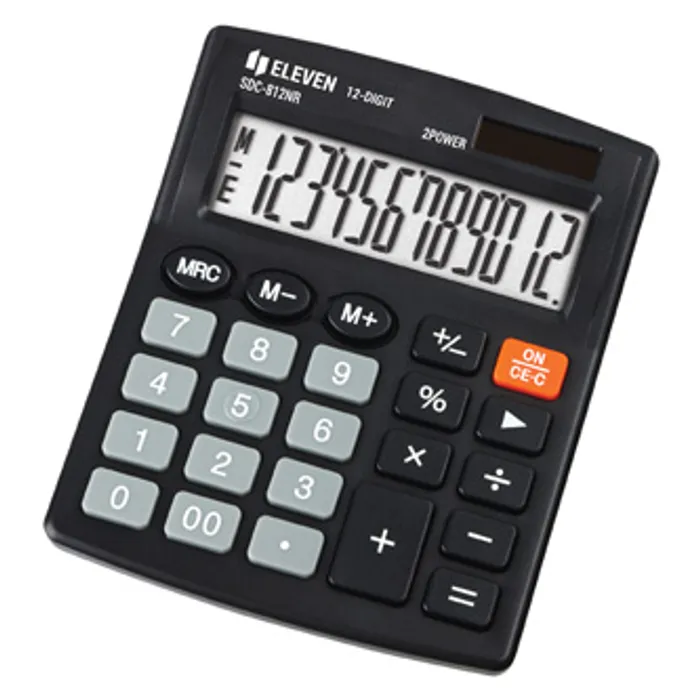 Hlavný obrázok produktu Eleven kalkulačka SDC812NR, černá, stolní, dvanáctimístná, duální napá, jení