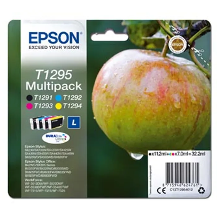 Hlavný obrázok produktu Epson originální ink C13T12954012, T1295, CMYK, 32,2ml, Epson Stylus SX420W, 425W, Stylus