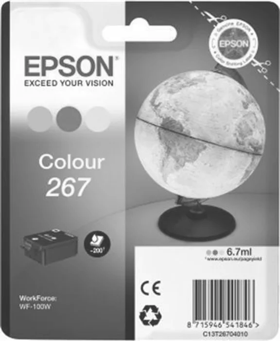 Hlavný obrázok produktu Epson originální ink C13T26704010, 267, color, 6,7ml, Epson WF-100W