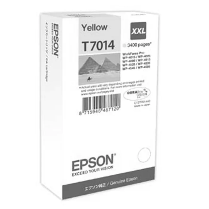 Hlavný obrázok produktu Epson originální ink C13T70144010, XXL, yellow, 3400str., Epson WorkForce Pro WP4000, 450