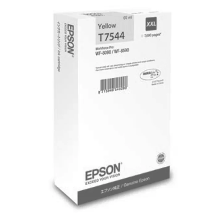 Hlavný obrázok produktu Epson originální ink C13T754440, T7544, XXL, yellow, 69ml, Epson WorkForce Pro WF-8590DWF
