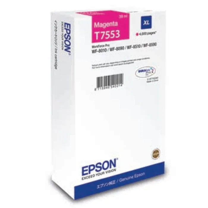 Hlavný obrázok produktu Epson originální ink C13T755340, T7553, XL, magenta, 4000str., 39ml, 1ks, Epson WorkForce