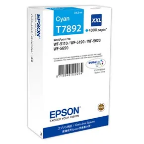 Epson originál ink C13T789240, T789, XXL, cyan, 4000str., 34ml, 1ks, Epson WorkForce Pro WF-5620DWF, WF-5110DW, WF-5690DWF