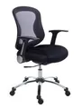 Ergonomická kancelárska stolička, sieť.textílie, sieť.opierok, chrómovaná základňa, MaYAH,Spir