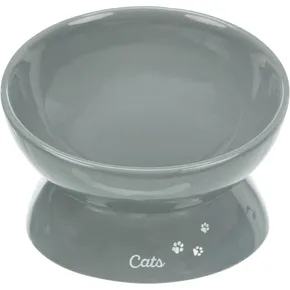 Ergonomická keramická miska XXL, vyvýšená, 0,35 l/o 17cm, šedá