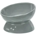 Ergonomická keramická miska XXL, vyvýšená, 0,35 l/o 17cm, šedá