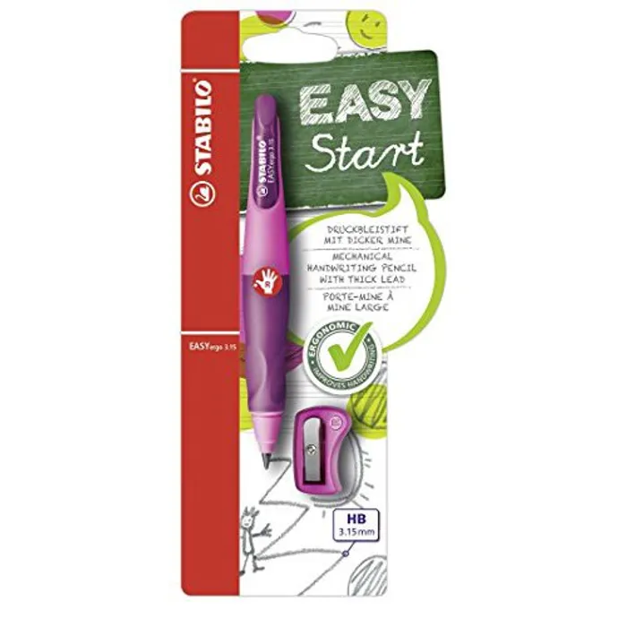 Hlavný obrázok produktu Ergonomická mech. tužka pro praváky - STABILO EASYergo 3.15 růžová/fialová HB+ořezávátko